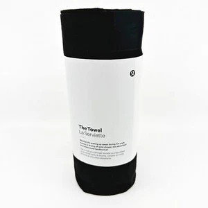 Lululemon The Towel 26" x 71" Black Large Yoga Biking Gym Mat - Picture 1 of 5