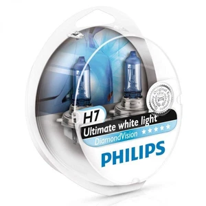 H7 PHILIPS Diamond Vision 5000K Ultimate White Light Bulbs Globe Genuine - Picture 1 of 5
