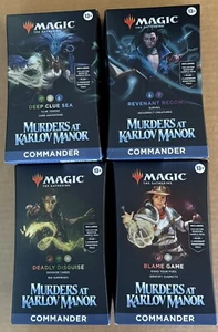 MTG Magic the Gathering MURDERS AT KARLOV MANOR 4 Deck COMMANDER SET Sealed New - Picture 1 of 2