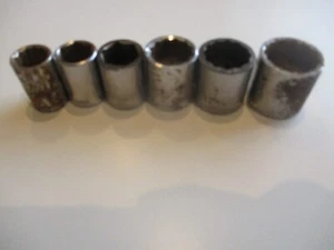 6 Sockets - 3/8" Drive - Metric - 12 13 14 16 17 & 19mm - Picture 1 of 3