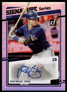 2020 Donruss Signature Series Nick Solak Auto Texas Rangers #SS-NS - Picture 1 of 2