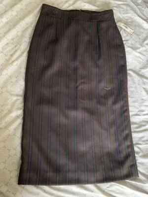 Dark Academia - Falda lápiz marrón Pendleton talla 4 nueva con etiquetas para mujer Foto 1 de 4