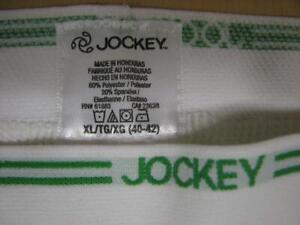 Vintage underwear Jockey sport performance white men's H-fly front  brief XL