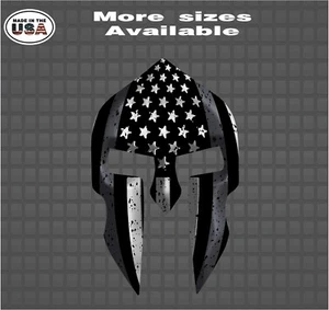 Correctional Officer Thin Silver Line Spartan Helmet Vinyl Decal Sticker   - Picture 1 of 1