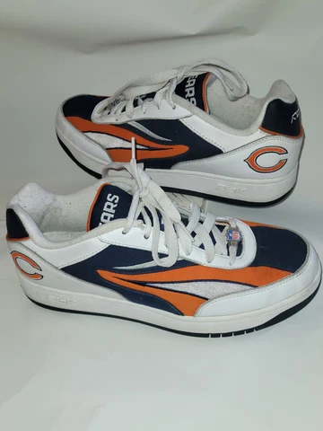 reebok chicago bears sneakers mens size 11.5 white orange Cover