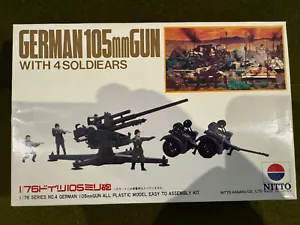 Nitto 444-250 1/76 German 105mm AA gun with soldiers vintage kit MIB as new - Picture 1 of 2