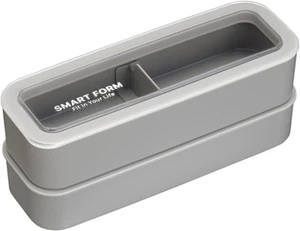 Iwasaki Industries B-1484 GN Lunch Box, 3-Way Slim, Easy Care, Gray - Picture 1 of 22