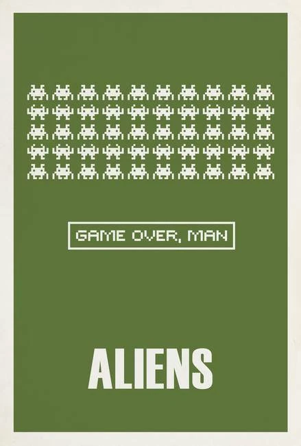 Póster - Película de extraterrestres, arte cinematográfico antiguo moderno minimalista retro, 3 tamaños Foto 1 de 4