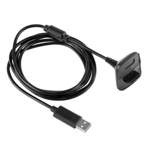 For Xbox 360 Black Wireless Controller USB Charging Cable Replacement Charger - Picture 1 of 6