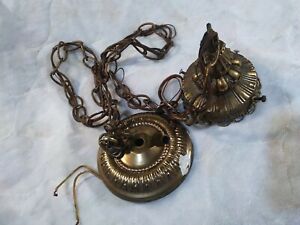 vintage chandelier lamp light hanging chain with ornate globe attachment