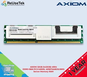 AXIOM 32GB (1x32GB) 4RX4 DDR3-1866 PC3-14900L ECC Server Memory RAM - Picture 1 of 13
