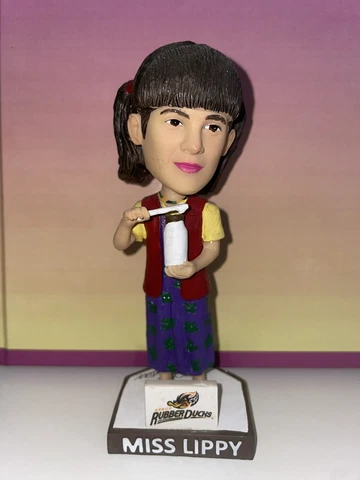DINA PLATIAS "Miss Lippy" ~ 2016 Akron Rubberducks Bobblehead SGA  Autographed! Cover