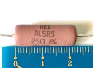 1 pieza, 25 ohmios, 5W ±1%, resistencia de potencia axial. Resistente a la humedad, alambre - Imagen 1 de 1