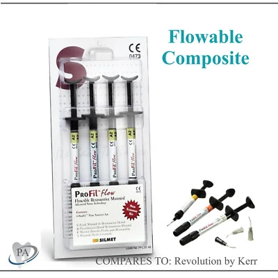 SILMET Dental ProFil Flowable Light-cure, Hybrid Resin Restorative Composite All Shades