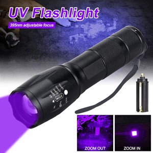 UV Flashlight Zoomable 395nm Blacklight Ultraviolet Scorpion light LED Torch