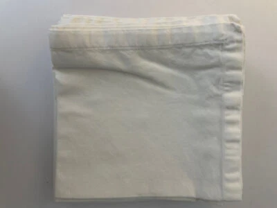 Set of 8 - World Market White 100% cotton napkins 18" - Image 1 of 3