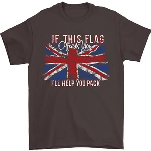If This Flag Offends You Union Jack Britain Mens T-Shirt 100% Cotton - Picture 1 of 28