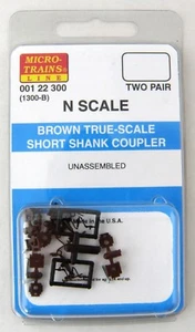 N Scale Brown True-Scale Short Shank Couplers (2 Pair) - MTL #00122300 - Picture 1 of 2