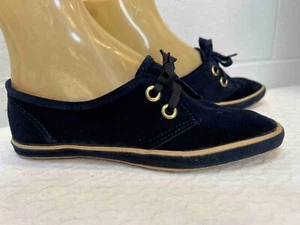 Sz 5.5 M NOS Vtg 70s KEDS BLUE Grasshoppers Shoe Velvet Velour Sneaker Oxford - Picture 1 of 12