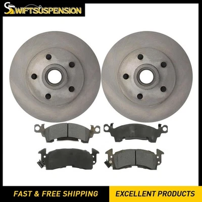 Kit de rotores de freno delanteros y pastillas de cerámica para Chevrolet Bel Air 1971 1972 1973 Foto 1 de 4