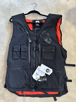 Volcom Hombres 2024 Snowboard Backcountry - Chaleco Iguchi Slack - Negro - Talla Grande Foto 1 de 3