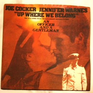 Joe Cocker & Jennifer Warnes 45 Up Where We Belong / Sweet Li'l Woman  w/ts w/PS - Picture 1 of 4