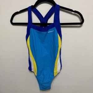 Traje de baño Speedo para niñas talla 10 azul multicolor usado en excelente estado - Imagen 1 de 6
