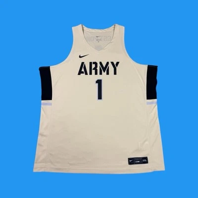 Nike Mens Sz XXL West Point #1 Gold Army Black Knights Replica Basketball Jersey - Image 1 of 4