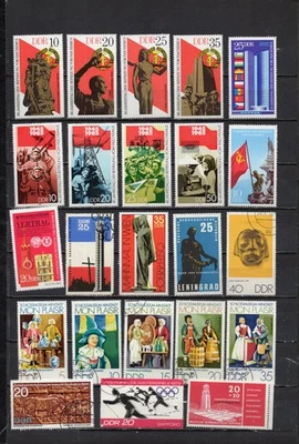 GERMANY.  DDR COLLECTION BUILDER OF 212 ALL DIFFERENT STAMPS. MOSTLY COMMEMS. - Image 1 of 4