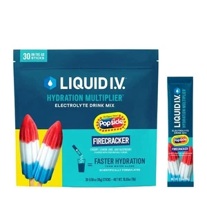 Liquid I.V. Hydration Multiplier Serving Stick Packs, Firecracker (30 Count) - Picture 1 of 2