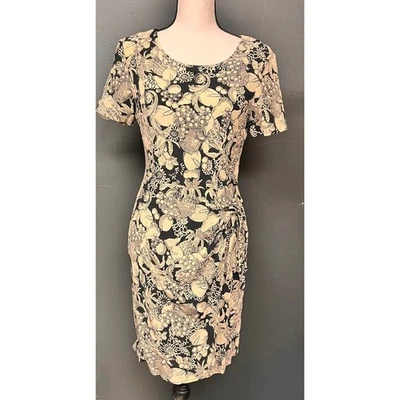 Vintage Mujer Años 90 Pat Argenti Talla 10 100% Seda Vestido Imitación Abrigo Vaina Vestido  Foto 1 de 4