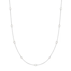 Ania Haie Silver Shell Pearl Station Chain Necklace - Picture 1 of 3