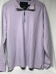 Pull Orvis homme grand violet adulte manches longues quart zip décontracté - Photo 1/9