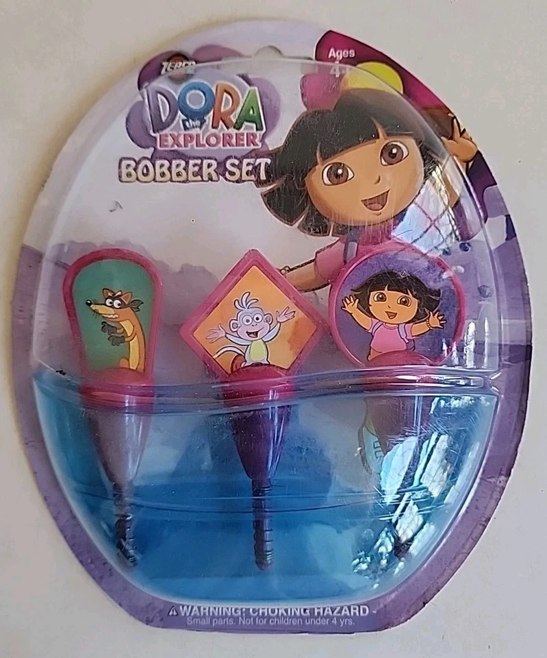 Nickelodeon Dora The Explorer Bobber Set of 3 Zebco for Kid's Fishing Floats
