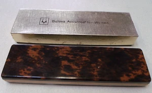 VINTAGE BULOVA MINI ACCUTRON WATCH PRESENTATION BOX ONLY - Picture 1 of 5
