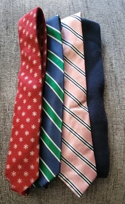 Lote de 4 J. Corbatas Crew rojo azul rosa Foto 1 de 4