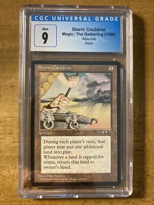 MTG✨STORM CAULDRON ✨Alliances CGC 9 MINT RARE Artifact 1996 Frazier Art POP 3 ! - Image 1 of 2
