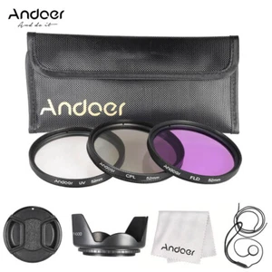 New 3pc Andoer 52mm Filter Kit(+CPL+FLD)for Canon DSLR camera Lens S7N3 - Picture 1 of 10