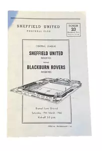 Sheffield United v Blackburn Rovers - Reserves - Central League - 19/3/1966 - Picture 1 of 1