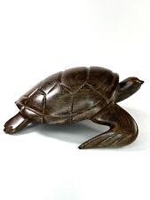 Sea Turtle 8 Inch Carved Ironwood Vintage Sculpture