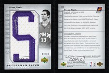 2006 Upper Deck Chronology Veterans Letterman /40 Steve Nash #222 Patch Auto HOF