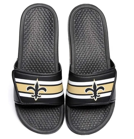 NEW! Foco New Orleans Saints NFL Team Logo Slide Flip Flop Sandals - XL, 13-14 Cover