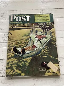 Saturday Evening Post Sept 15, 1945 – Norman Rockwell Sailor & Dog Complete - Picture 1 of 8