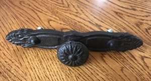6.5" Cast Iron Cabinet/Drawer Pull/Knob W/ Backplate 3.5" Center Rustic Brown - Picture 1 of 6
