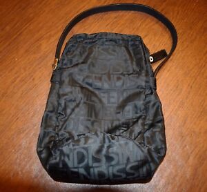 Authentic Fendissime Black Nylon Pouch Tote Handbag Small