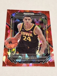 2023-2024 Prizm Draft Picks Kris Murray #49 Rookie RC Red Cracked Ice