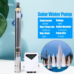 3" Pump Submersible Solar Water Pump Submersible w/ MPPT Controller New - Bild 1 von 13