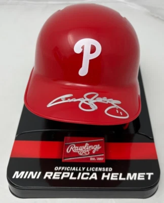 Jimmy Rollins Signed Rawlings Philadelphia Phillies Mini Batting Helmet PSA 125 - Image 1 of 4