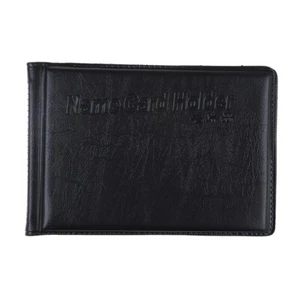 Leather 40 Card Commercial Name ID Credit Card Book Case Holder Organizer - Picture 1 of 8