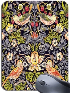 William Morris Strawberry Thief Print Mouse Mat. Vintage Design Mouse Pad - Bild 1 von 1